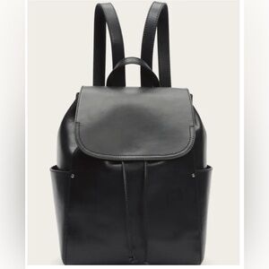 Frye Black Leather Backpack